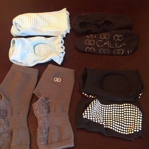 4 pairs of barre socks. Two are Calia brand.